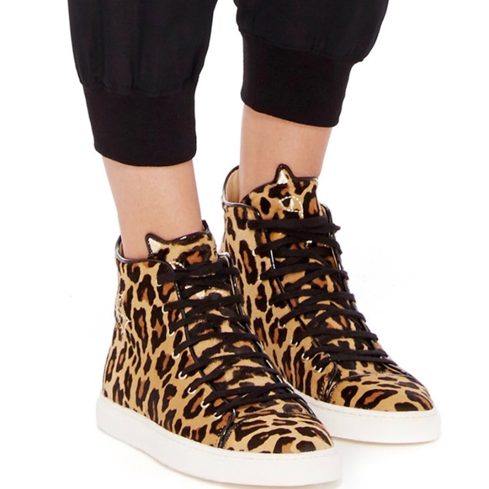 Charlotte Olympia Leopard Print Sneakers